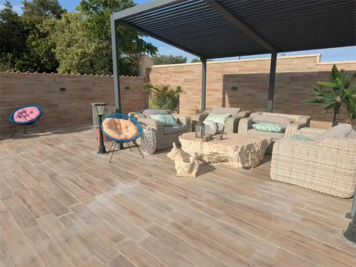 Terrasse von Wohnung zum Verkauf in Elche / Elx mit Klimaanlage, Privatgarten und Abstellraum