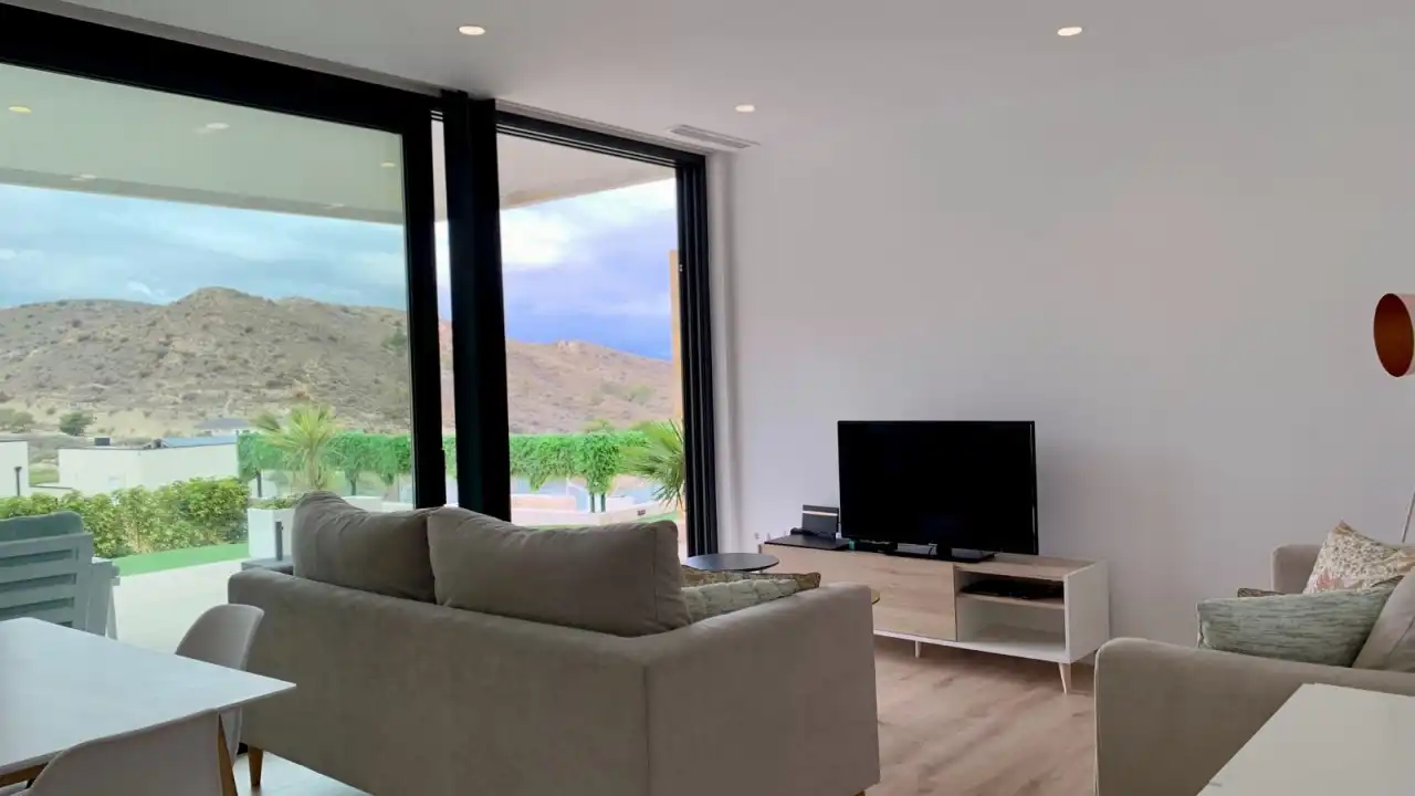 Sala de estar de Piso en venta en Monforte del Cid con Aire acondicionado, Calefacción y Terraza