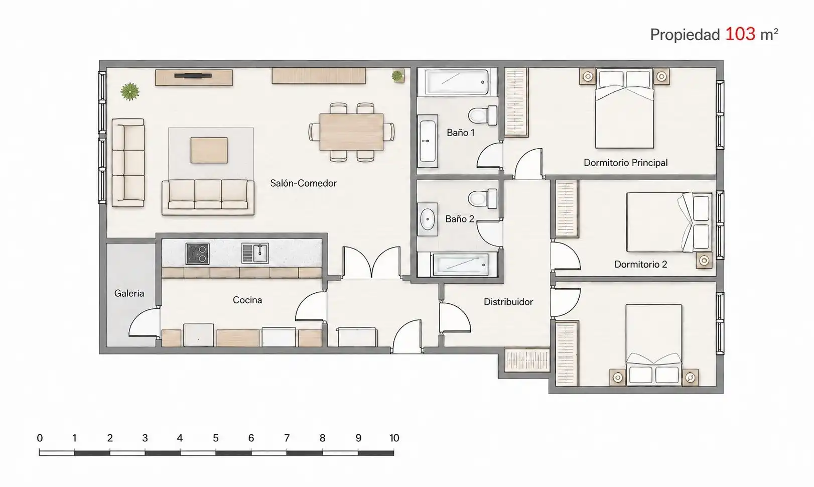 Piso en venta en Alicante / Alacant con Aire acondicionado, Calefacción y Amueblado