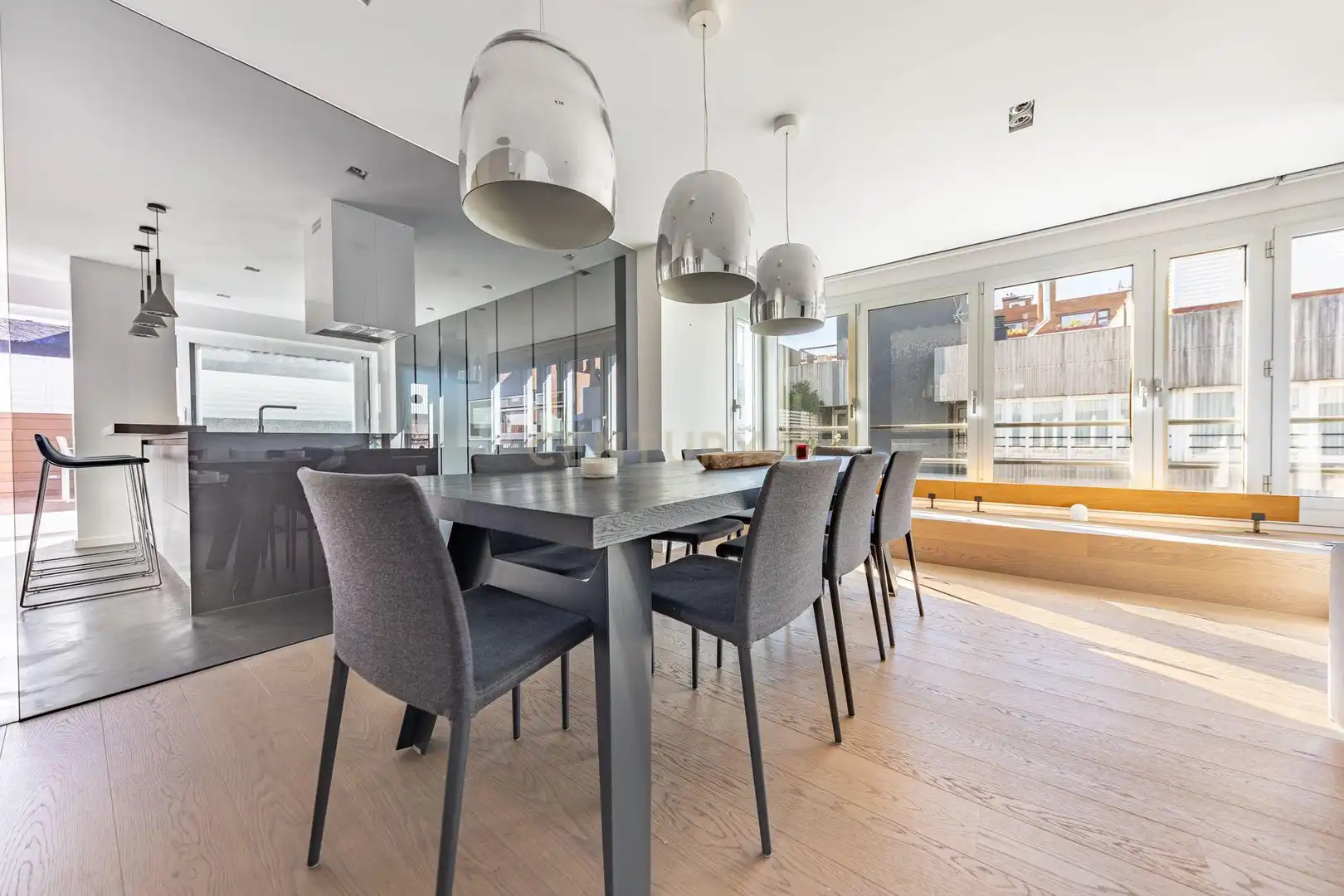 Dining room of Apartments for rent in Barcelona  with Air Conditioner, Swimming Pool and Oven