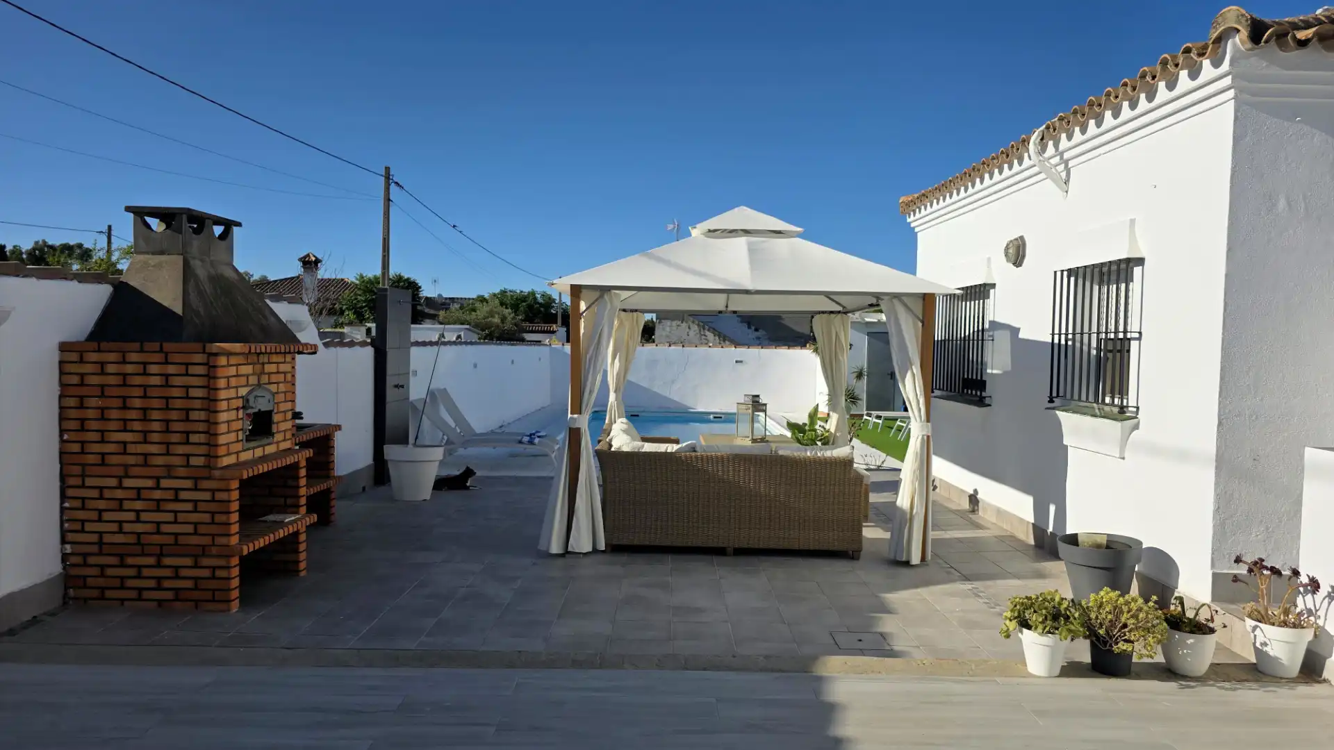 Terrassa de Casa o xalet en venda en Chiclana de la Frontera amb Aire condicionat, Jardí privat i Terrassa