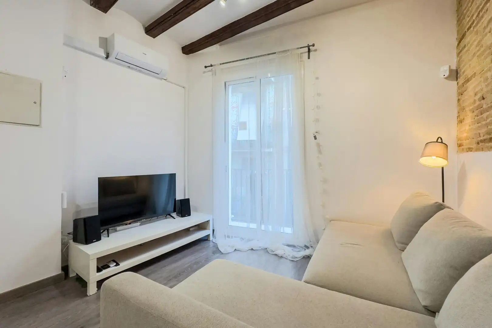 Wohnzimmer von Wohnung zur Miete in Barcelona mit Heizung, Möbliert und Waschmaschine
