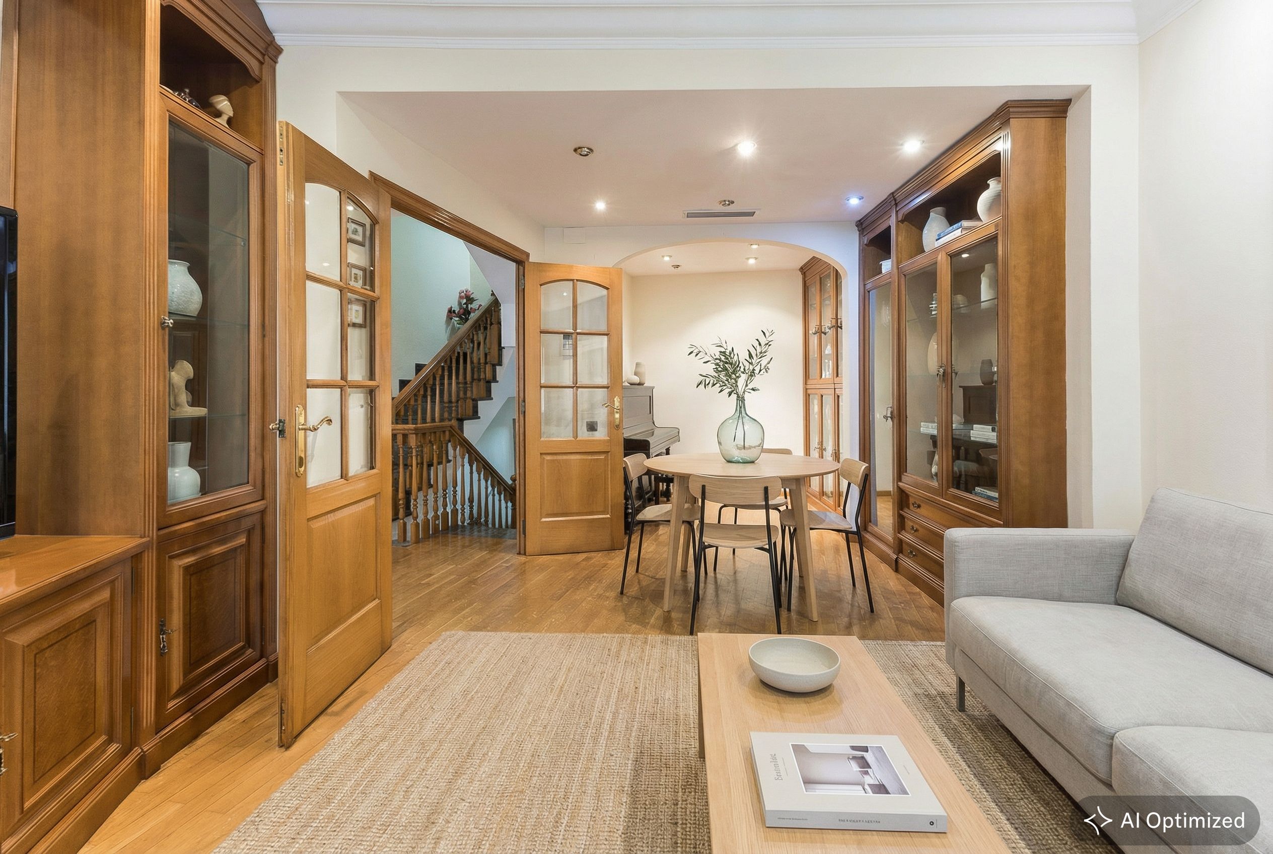 Dining room of Single-family semi-detached for sale in  Barcelona Capital  with Heating