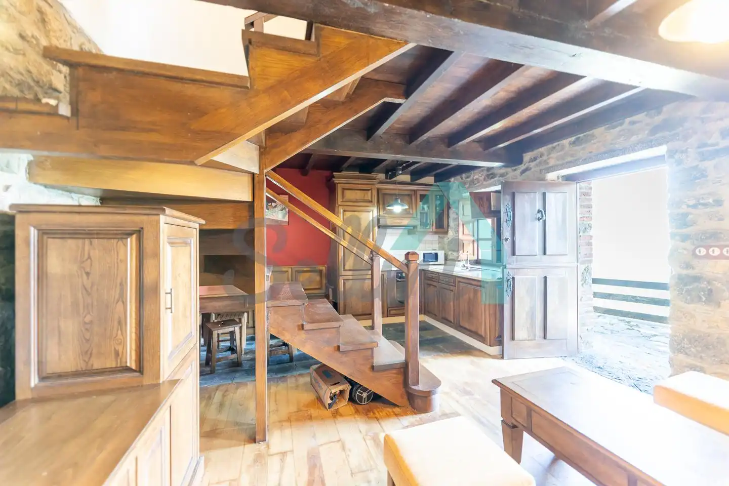 Cocina de Casa o chalet en venta en Morcín con Jardín privado, Terraza y Balcón
