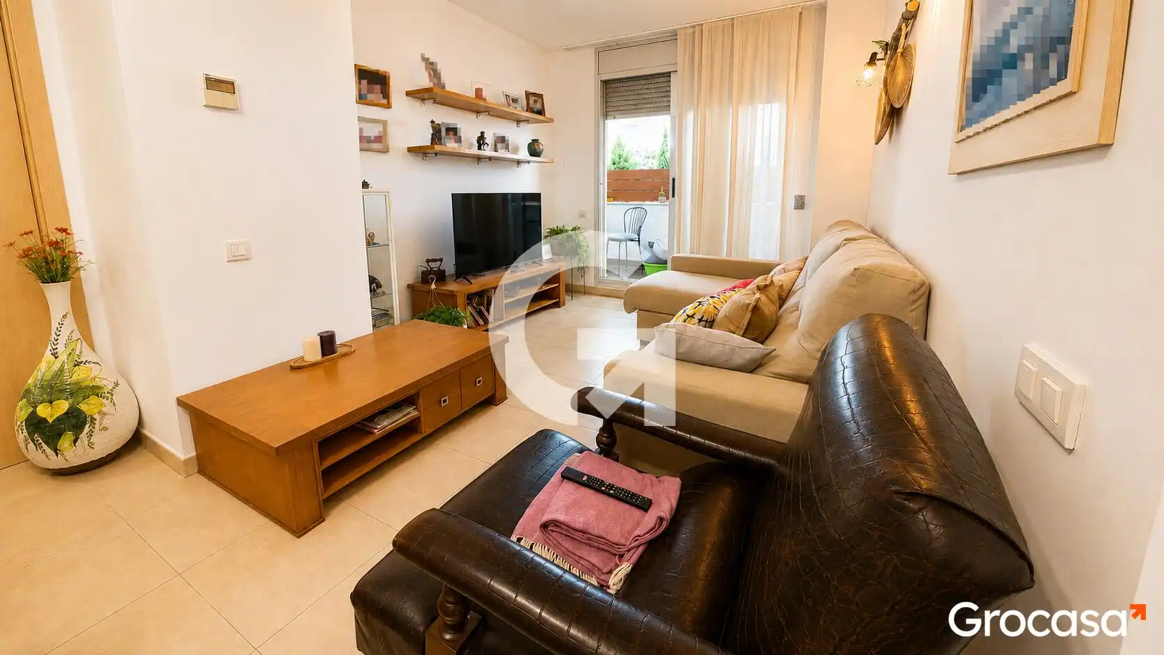 Wohnzimmer von Wohnung zum Verkauf in Lloret de Mar mit Klimaanlage, Terrasse und Gemeinschaftspool