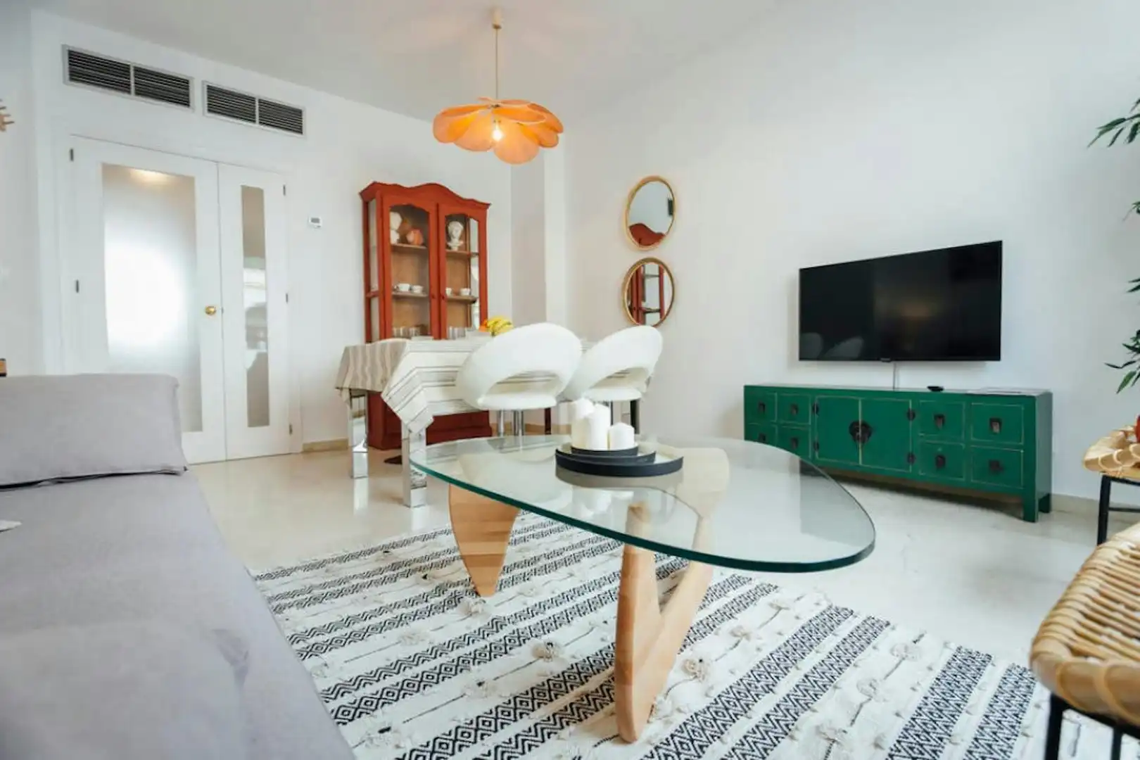 Sala de estar de Piso de alquiler en Sevilla con Aire acondicionado, Calefacción y Lavadora