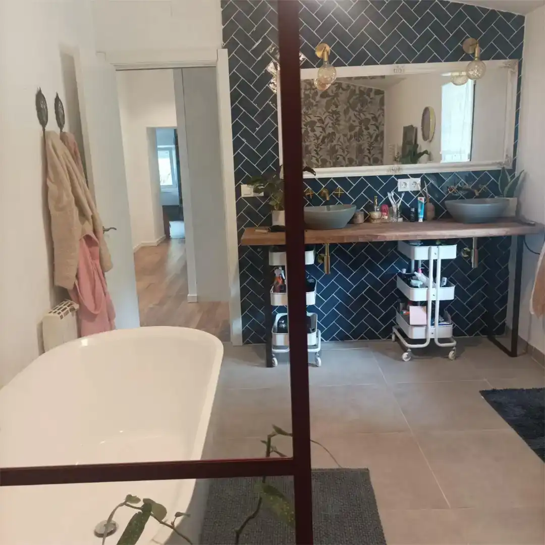 Bany de Finca rústica en venda en Larrabetzu amb Jardí privat, Forn i Rentadora