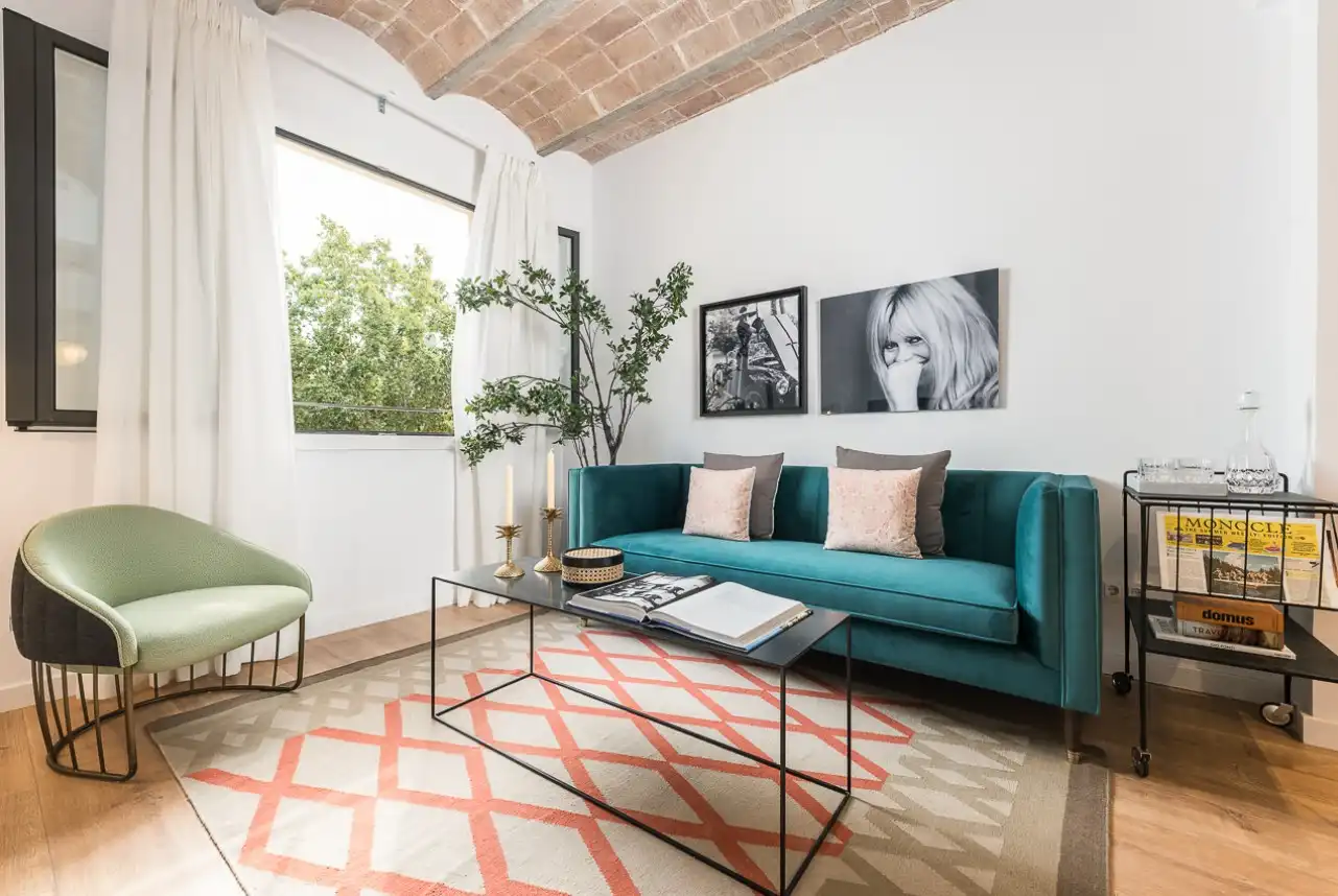 Living room of Apartments for rent in Barcelona  with Air Conditioner, Furnished and Oven