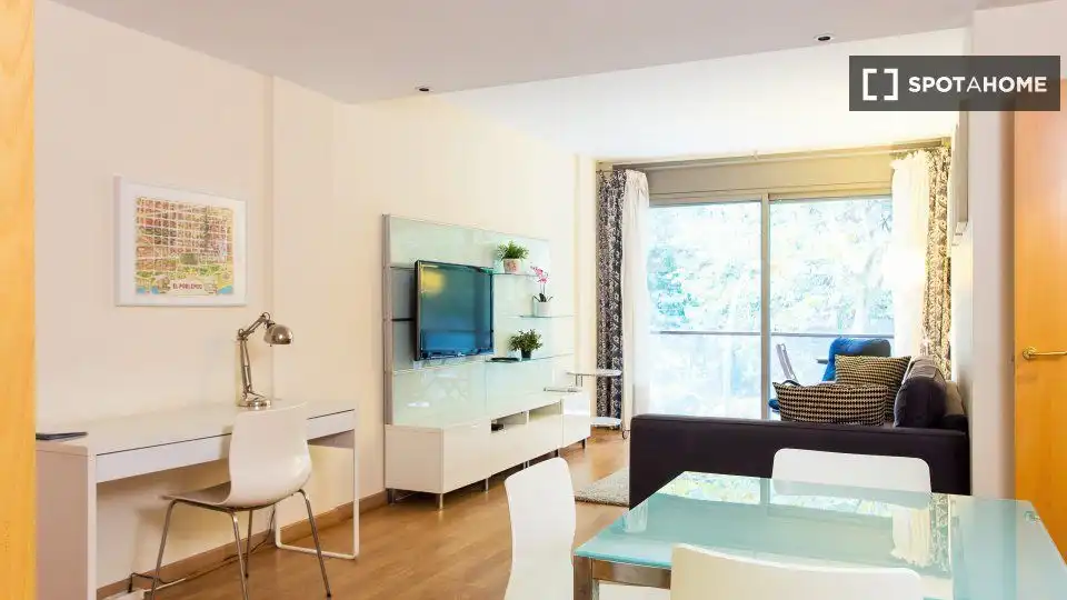 Living room of Study for share in Sant Martí