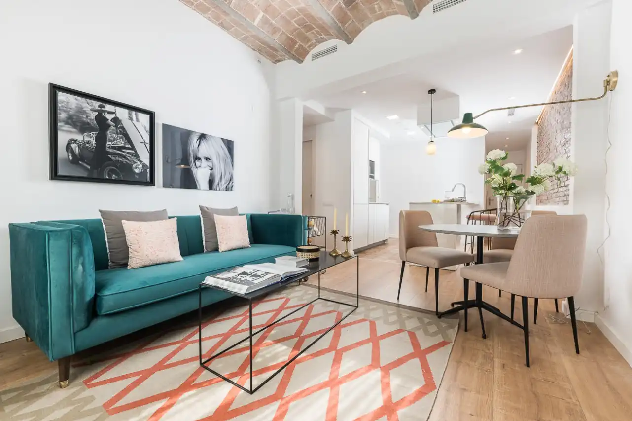 Living room of Apartments for rent in Barcelona  with Air Conditioner, Furnished and Oven