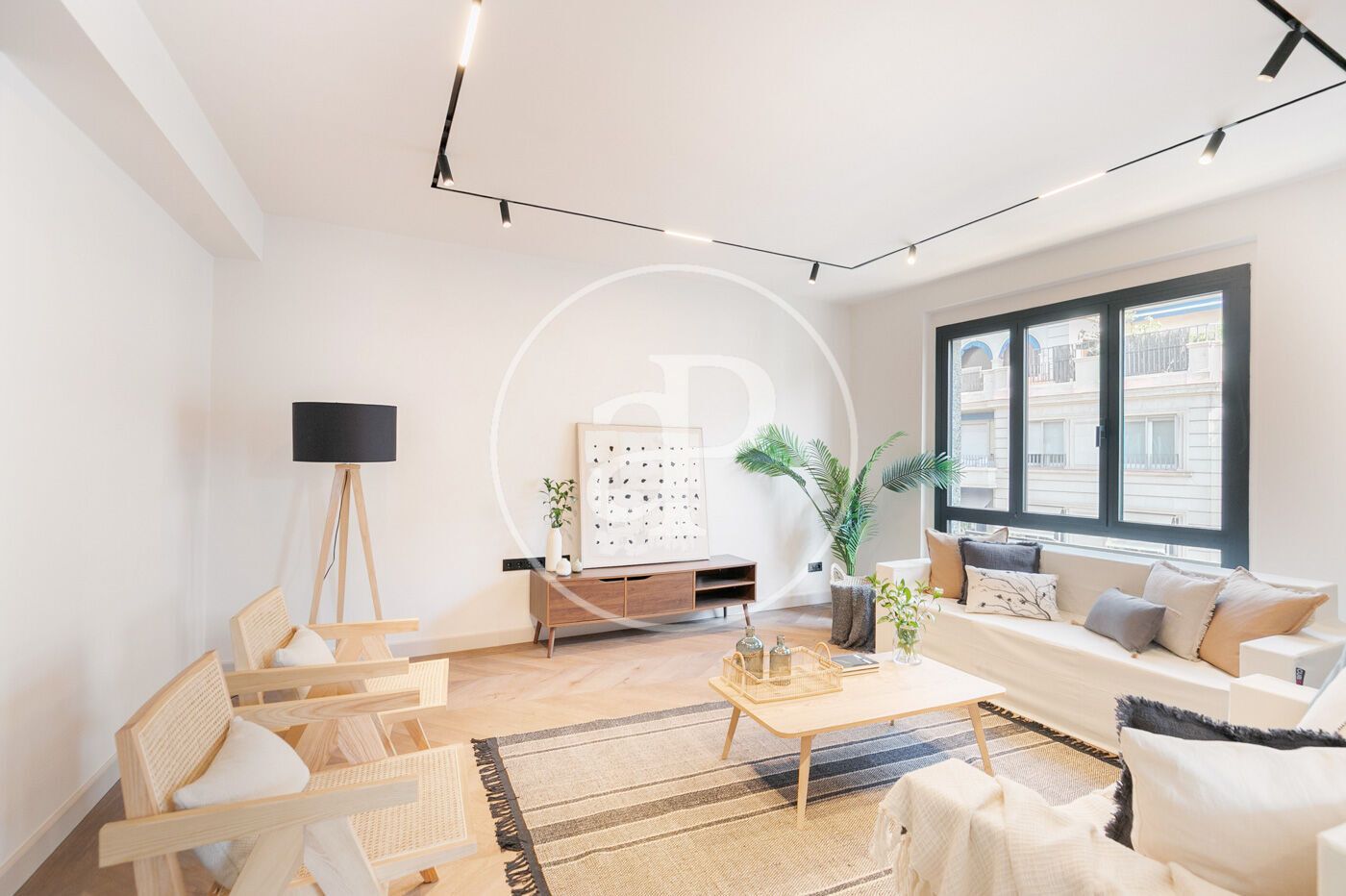 Sala de estar de Piso en venta en  Barcelona Capital con Aire acondicionado, Calefacción y Terraza