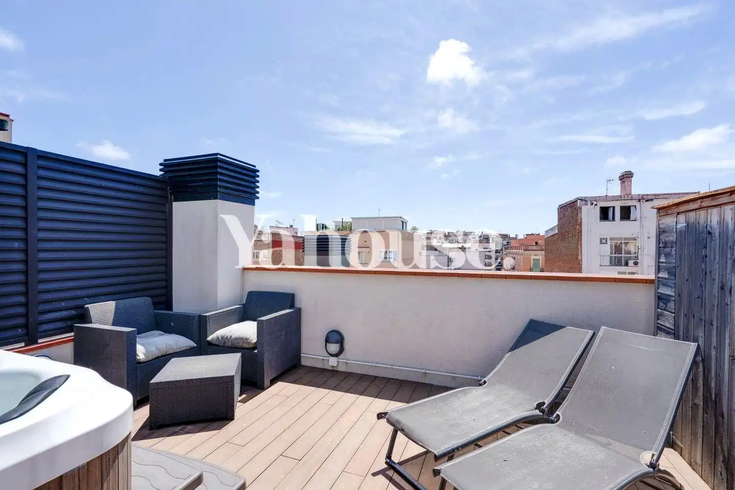 Terrace of Flat for rent in Barcelona  with Air Conditioner, Heating and Parquet flooring