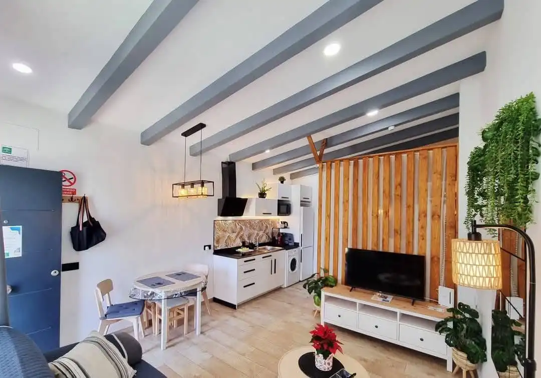 Sala de estar de Piso de alquiler en Torremolinos con Aire acondicionado, Amueblado y Horno