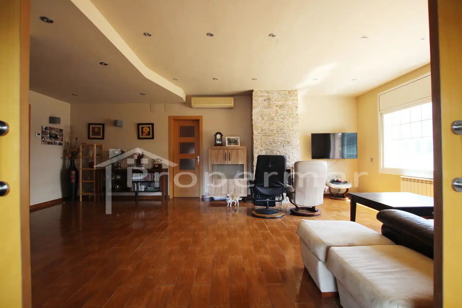 Sala de estar de Casa o chalet en venta en Sant Antoni de Vilamajor con Aire acondicionado, Calefacción y Jardín privado