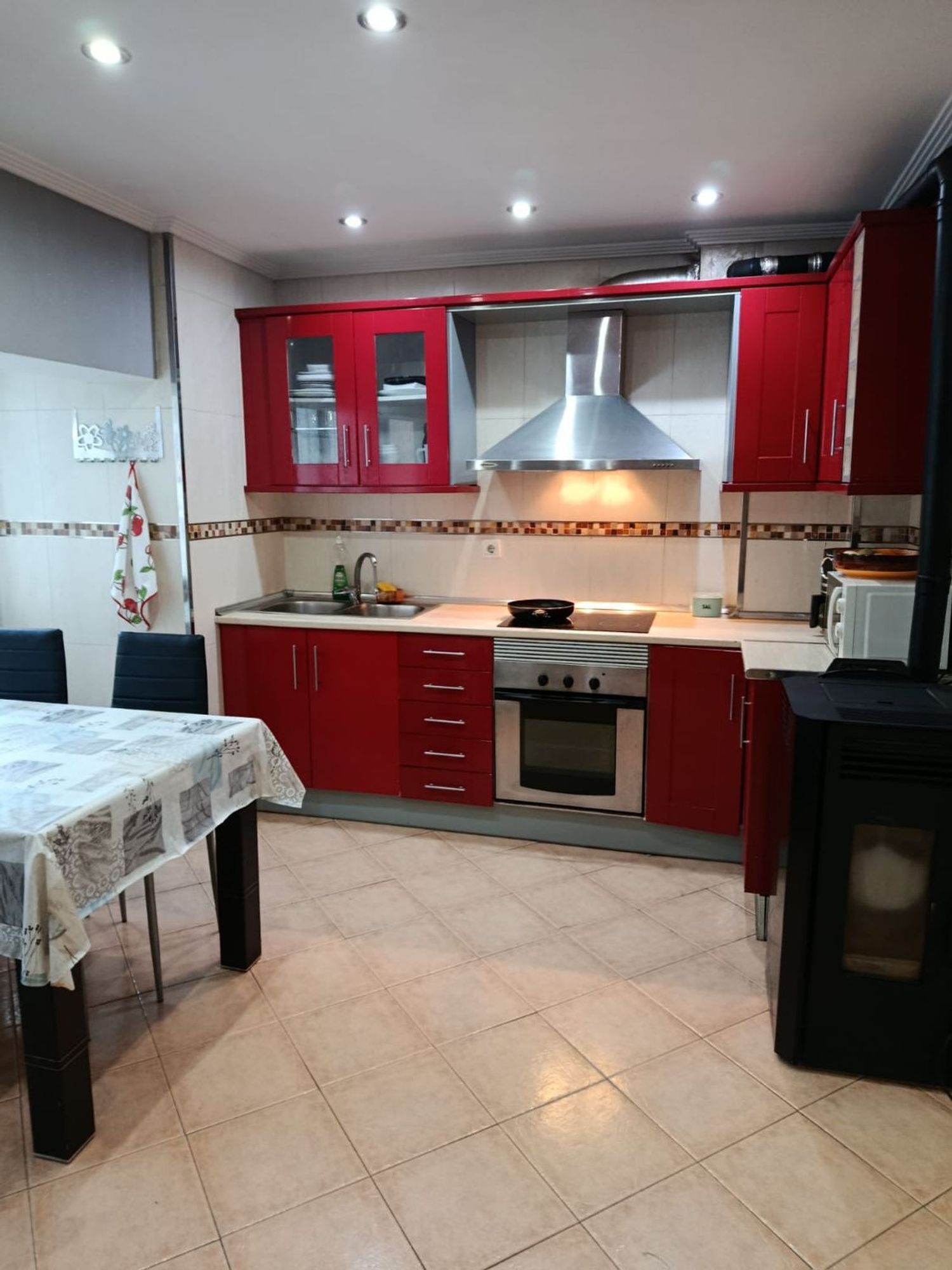 Kitchen of Flat for sale in Aller  with Heating, Storage room and Swimming Pool