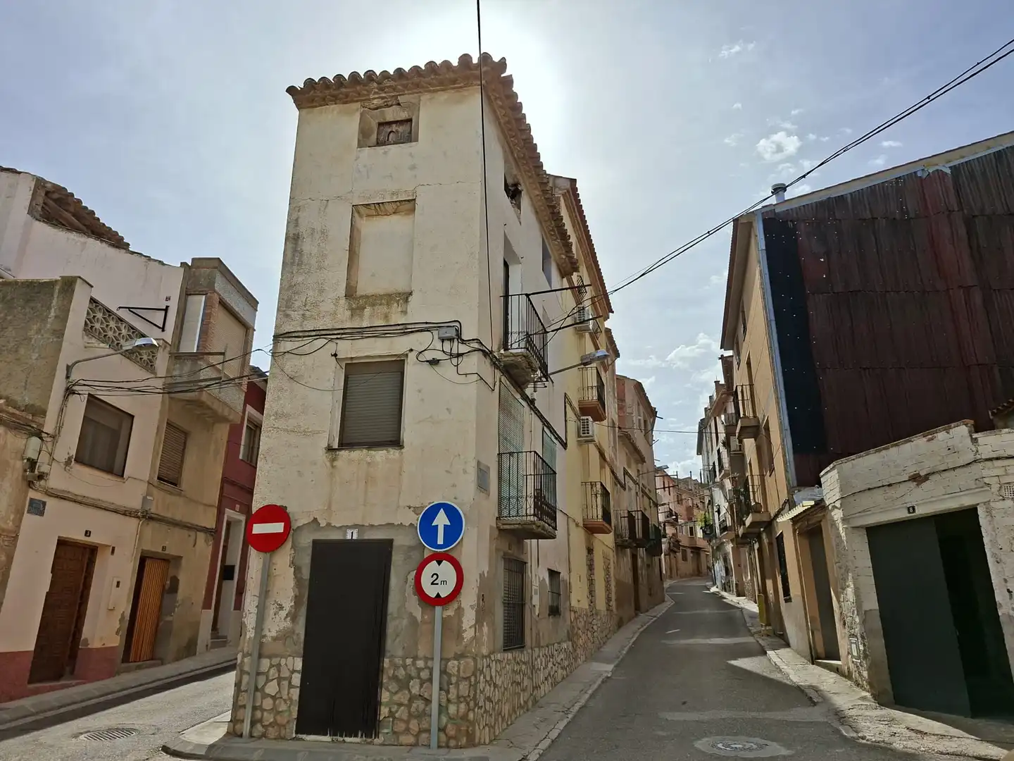 Vista exterior de Casa o xalet en venda en Fabara amb Moblat i Balcó