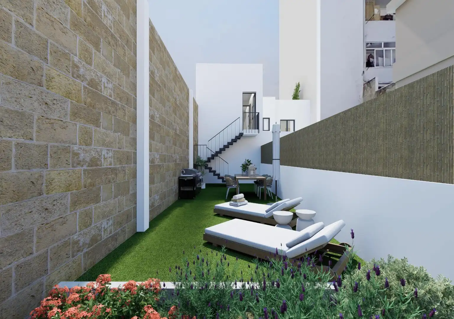 Terrace of Attic for sale in  Palma de Mallorca  with Air Conditioner, Private garden and Terrace