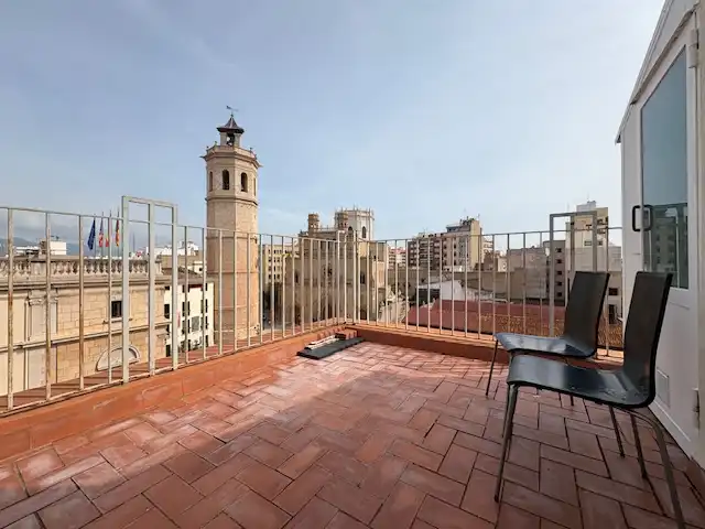 Terrace of Attic for rent in Castellón de la Plana / Castelló de la Plana  with Parquet flooring, Terrace and Furnished