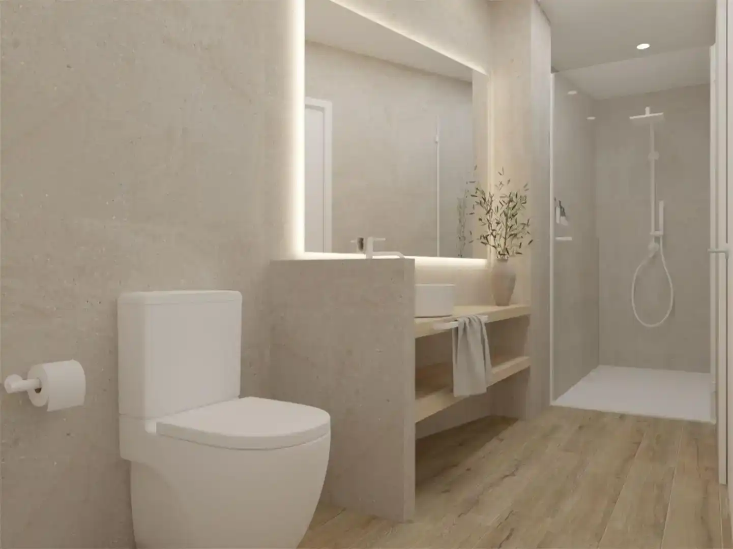 Baño de Casa adosada en venta en Juneda con Parquet y Balcón