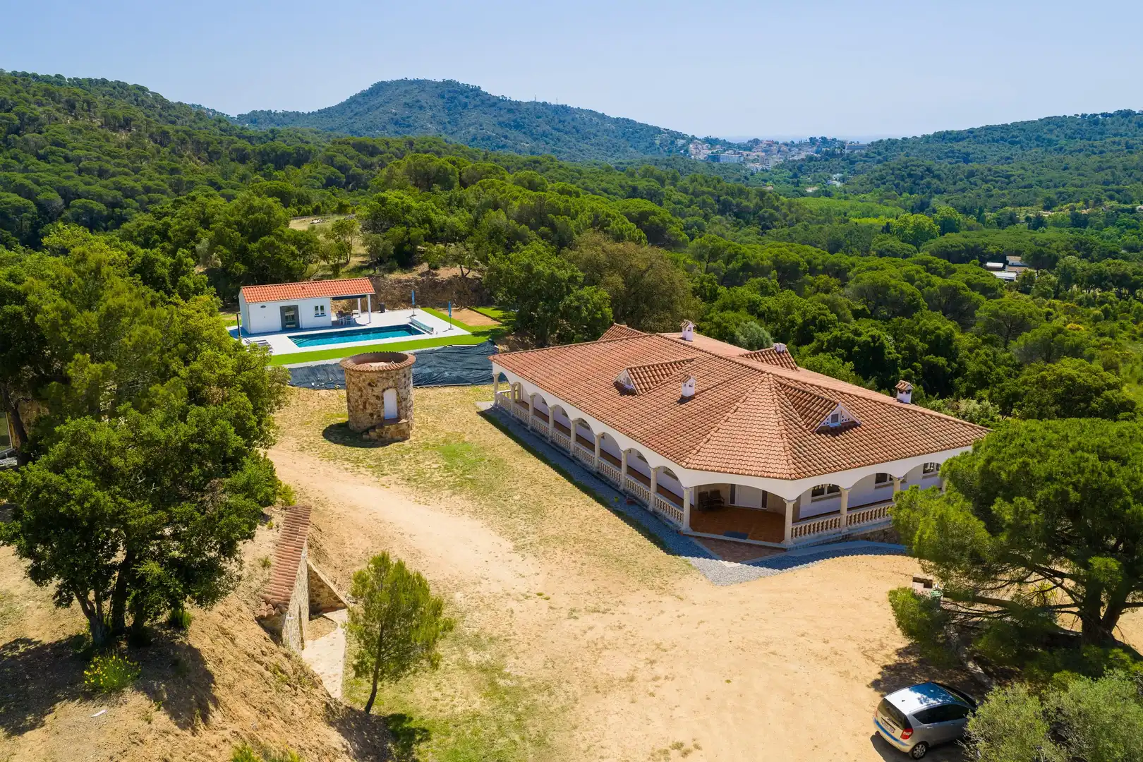 Außenansicht von Country house zur Miete in Tossa de Mar mit Privatgarten, Alarm und Gemeinschaftspool