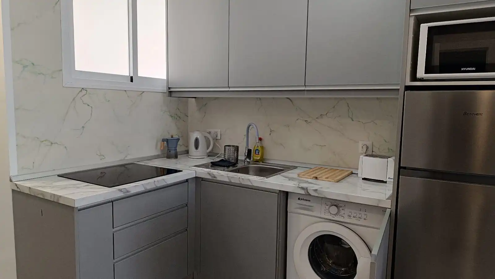 Küche von Wohnungen zum Verkauf in San Bartolomé de Tirajana mit Klimaanlage, Möbliert und Balkon