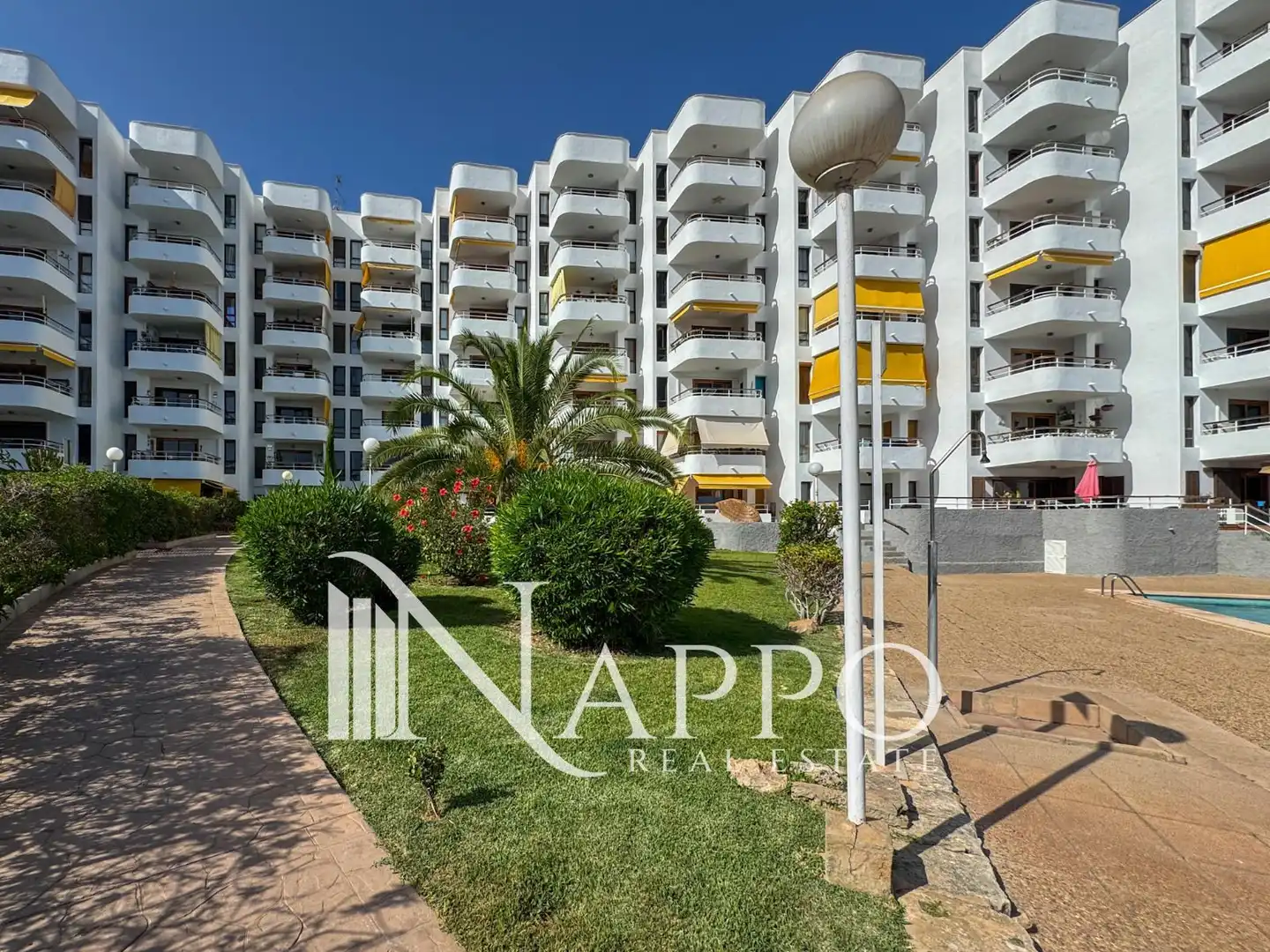 Außenansicht von Wohnung zur Miete in  Palma de Mallorca mit Klimaanlage, Heizung und Terrasse
