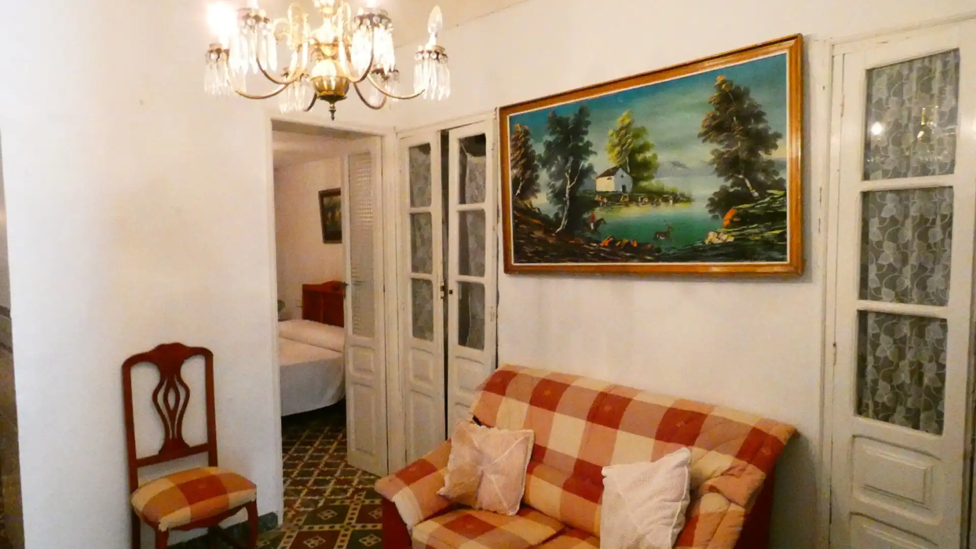 Sala de estar de Casa o chalet en venta en Granja de Torrehermosa con Amueblado