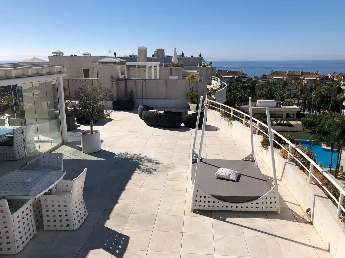 Terrace of Duplexes for rent in Marbella  with Air Conditioner, Terrace and Swimming Pool