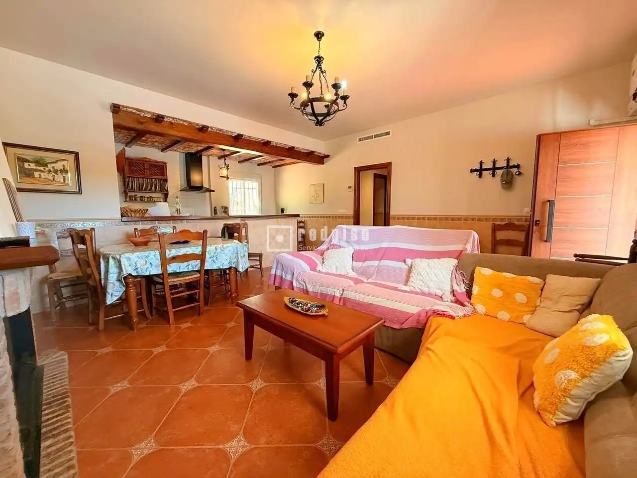Wohnzimmer von Haus oder Chalet zur Miete in Almogía mit Heizung, Privatgarten und Terrasse