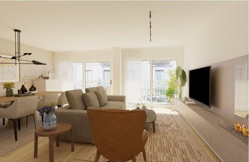 Living room of Flat for sale in Santiago de Compostela   with Heating, Private garden and Terrace