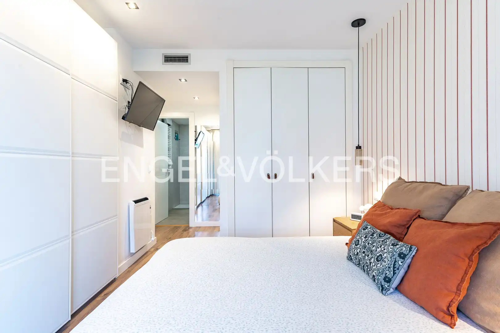 Bedroom of Flat for sale in Sant Adrià de Besòs  with Air Conditioner, Heating and Parquet flooring