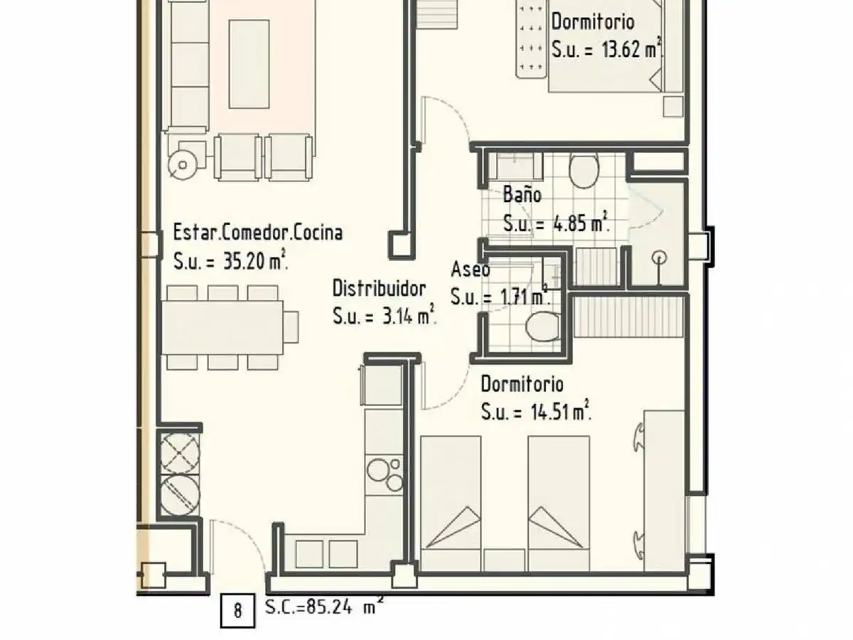 Apartamento con ascensor en venta en Cala Bona, imagen 13
