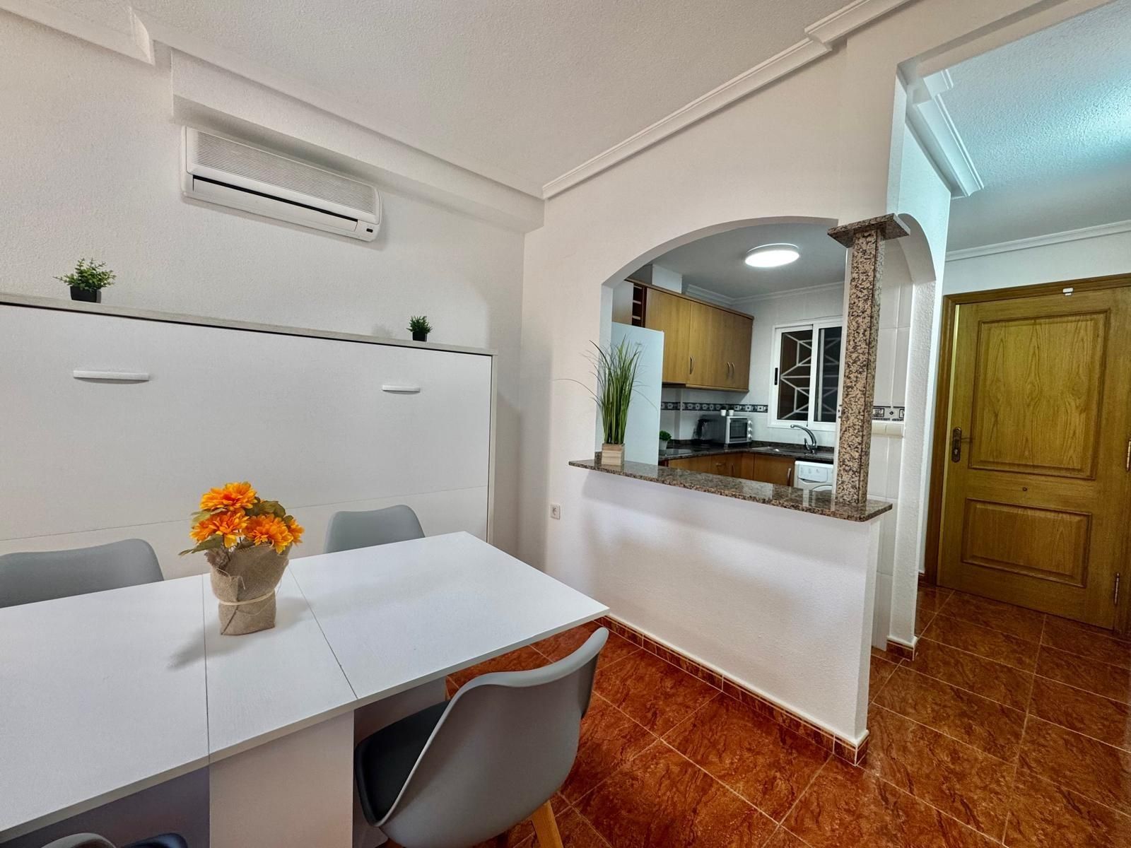 Kitchen of Apartment to rent in Cartagena  with Air Conditioner, Private garden and Terrace