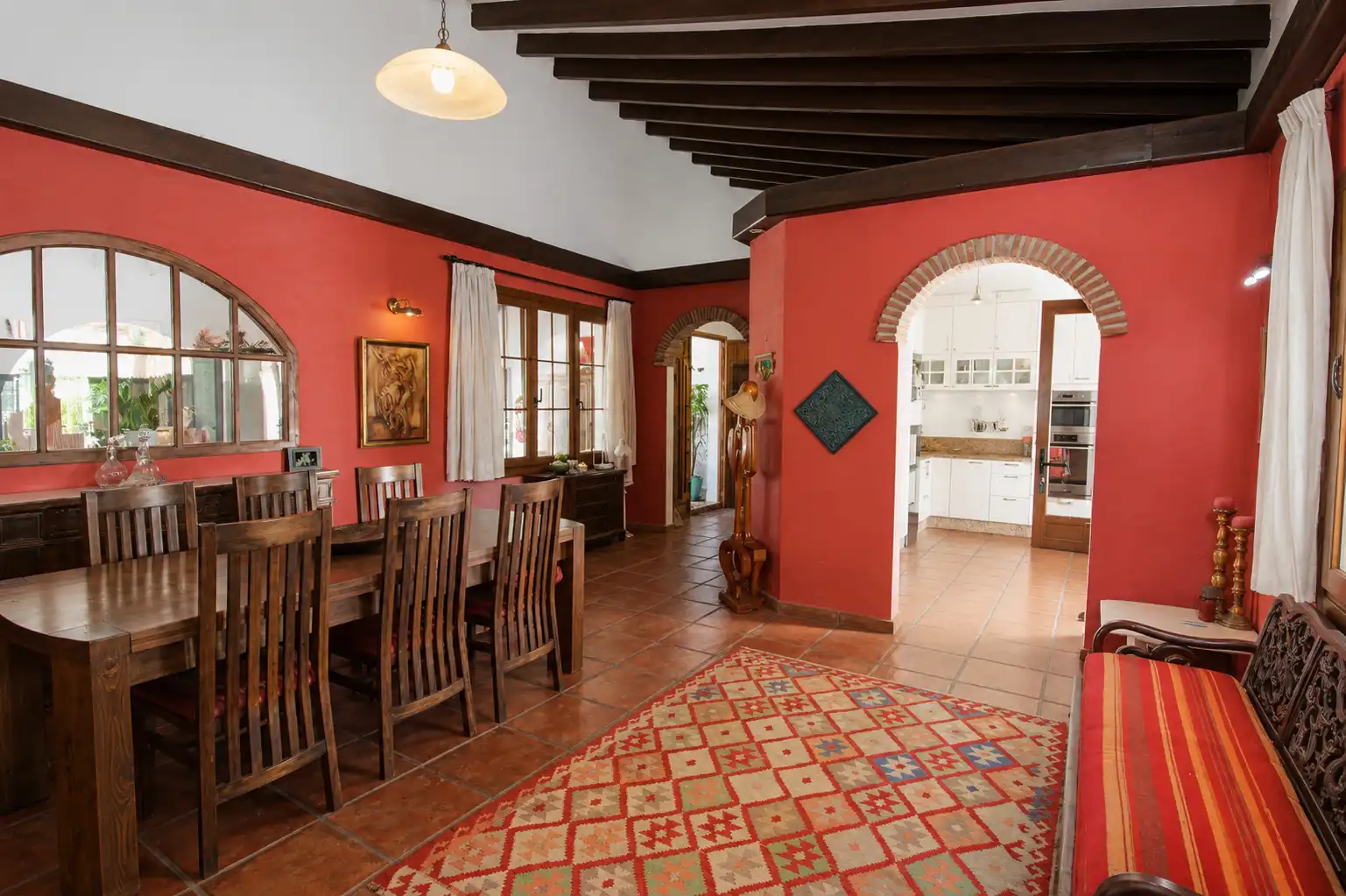 Comedor de Finca rústica en venta en Mijas con Aire acondicionado, Calefacción y Jardín privado