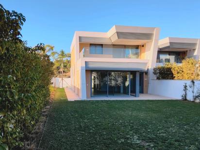 Exterior view of Single-family semi-detached for sale in Mijas  with Air Conditioner, Heating and Private garden