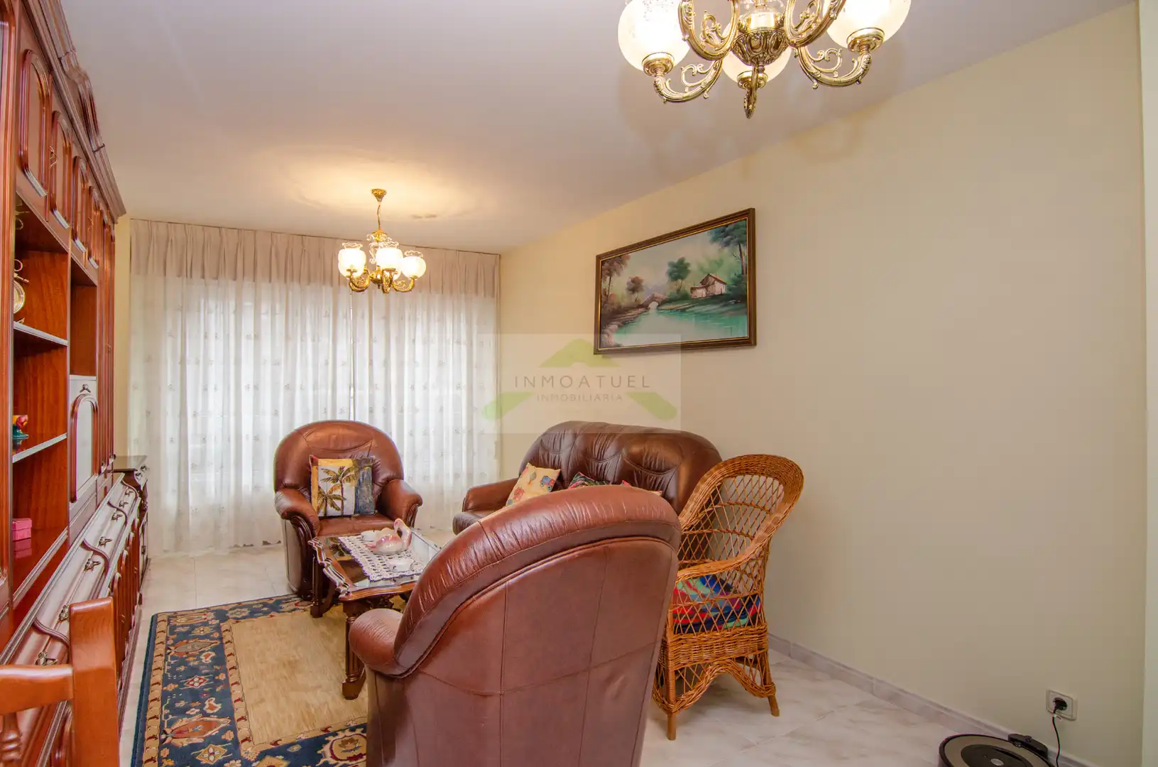 Sala de estar de Piso en venta en A Coruña Capital  con Calefacción, Parquet y Trastero