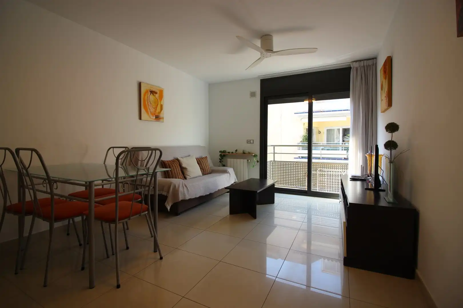 Living room of Flat for sale in Roses  with Heating and Furnished