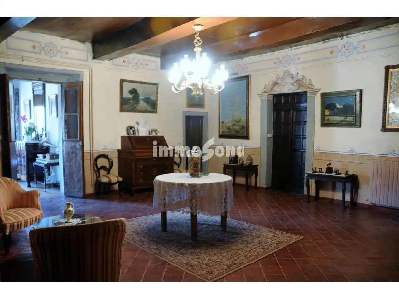 Sala de estar de Finca rústica en venta en Orís con Calefacción y Terraza