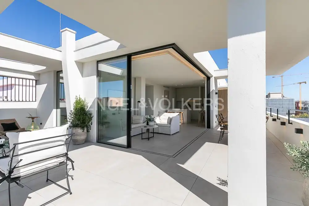 Terrace of Attic for rent in Valencia  with Air Conditioner, Heating and Terrace