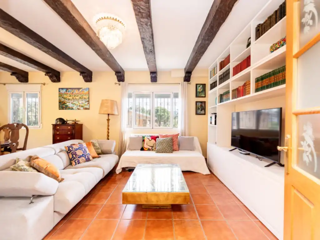 Sala de estar de Casa o chalet en venta en Galapagar con Jardín privado, Terraza y Trastero