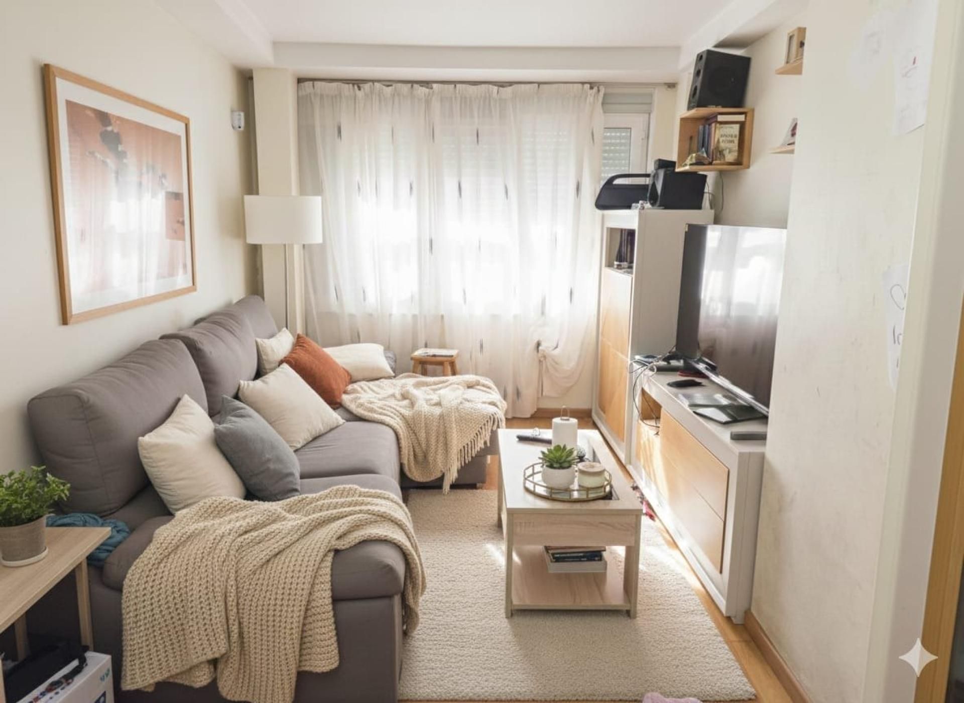 Living room of Flat for sale in  Huesca Capital  with Air Conditioner and Terrace