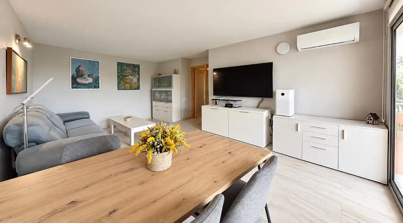 Wohnzimmer von Wohnung zum Verkauf in  Palma de Mallorca mit Klimaanlage, Terrasse und Balkon