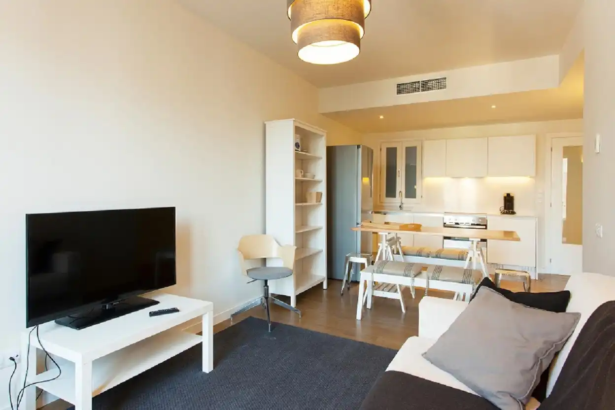 Sala d'estar de Apartament de lloguer en Albacete amb Aire condicionat, Calefacció i Parquet