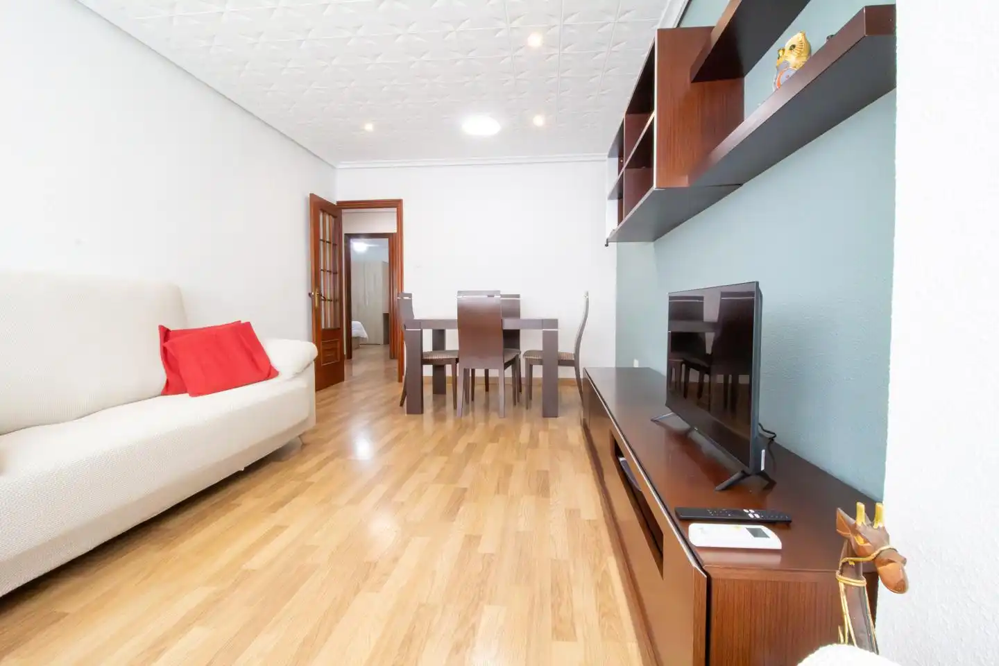 Living room of Flat for rent in Valencia  with Air Conditioner and Furnished