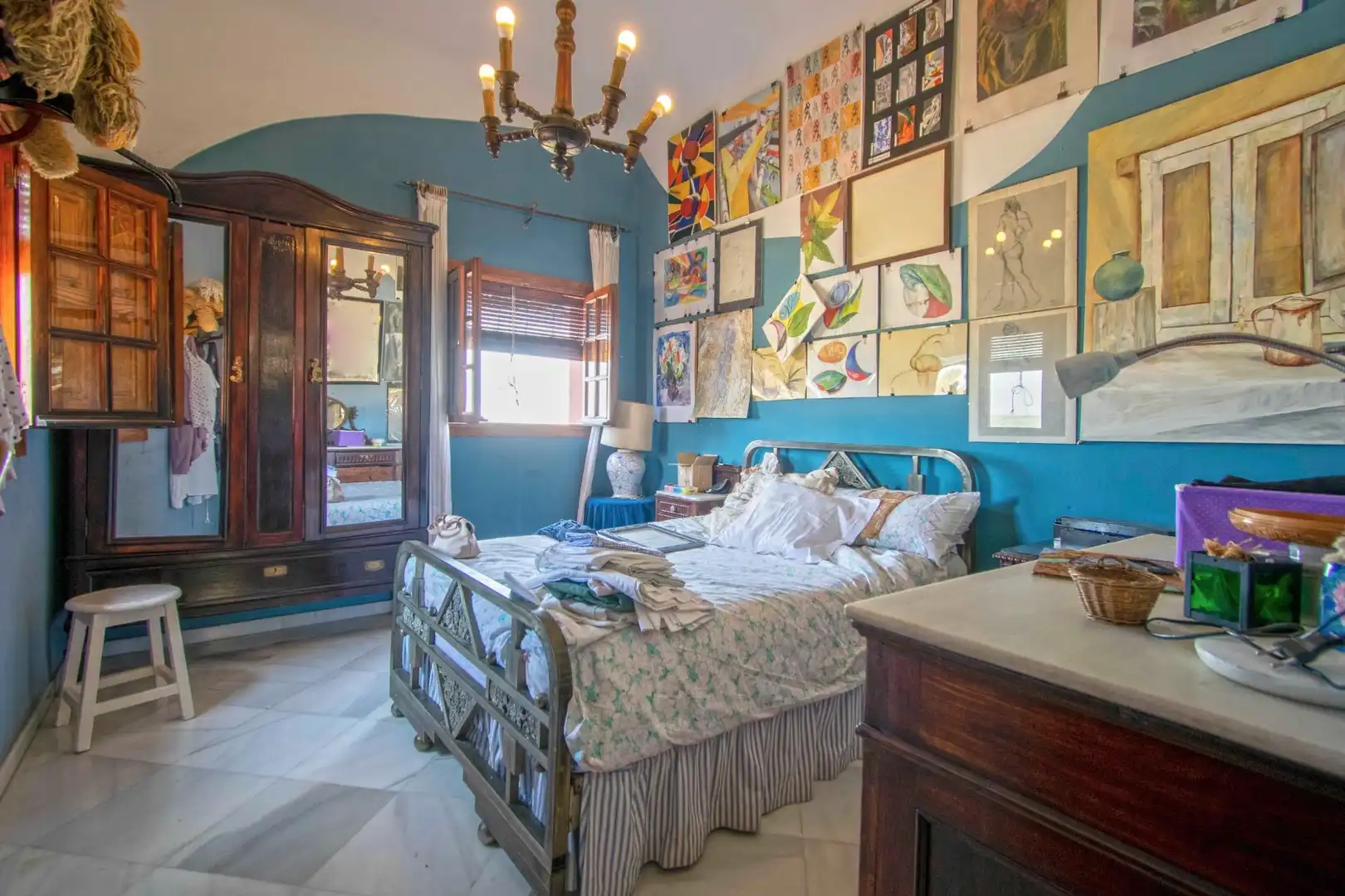 Schlafzimmer von Country house zum Verkauf in Mairena del Aljarafe mit Terrasse, Schwimmbad und Balkon