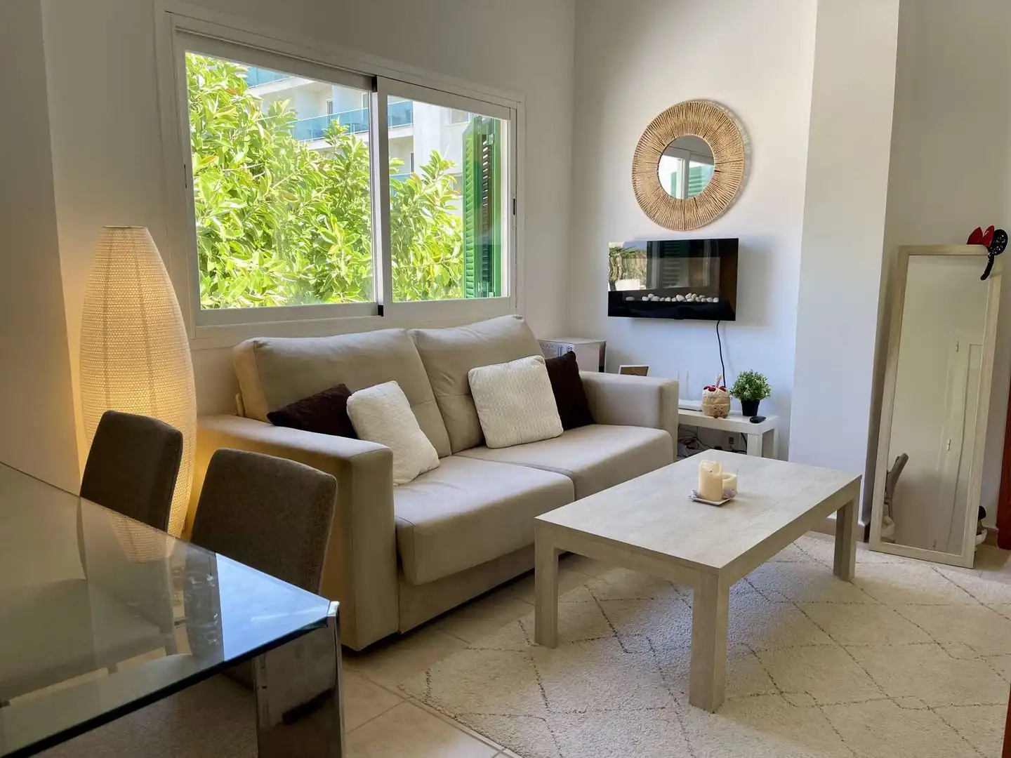 Living room of Flat for sale in Son Servera  with Air Conditioner, Furnished and Balcony