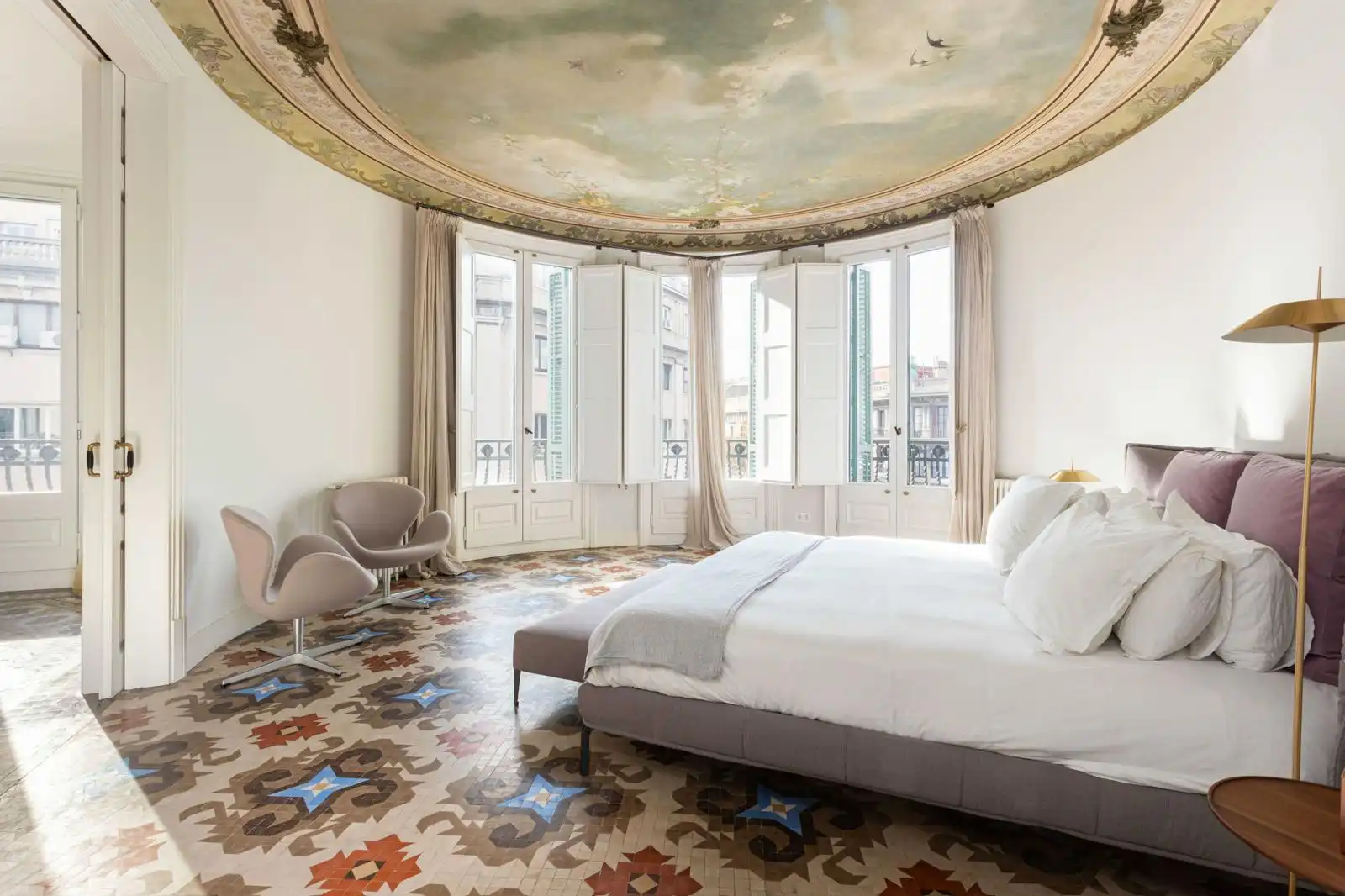 Schlafzimmer von Wohnung zur Miete in Barcelona mit Klimaanlage, Heizung und Terrasse