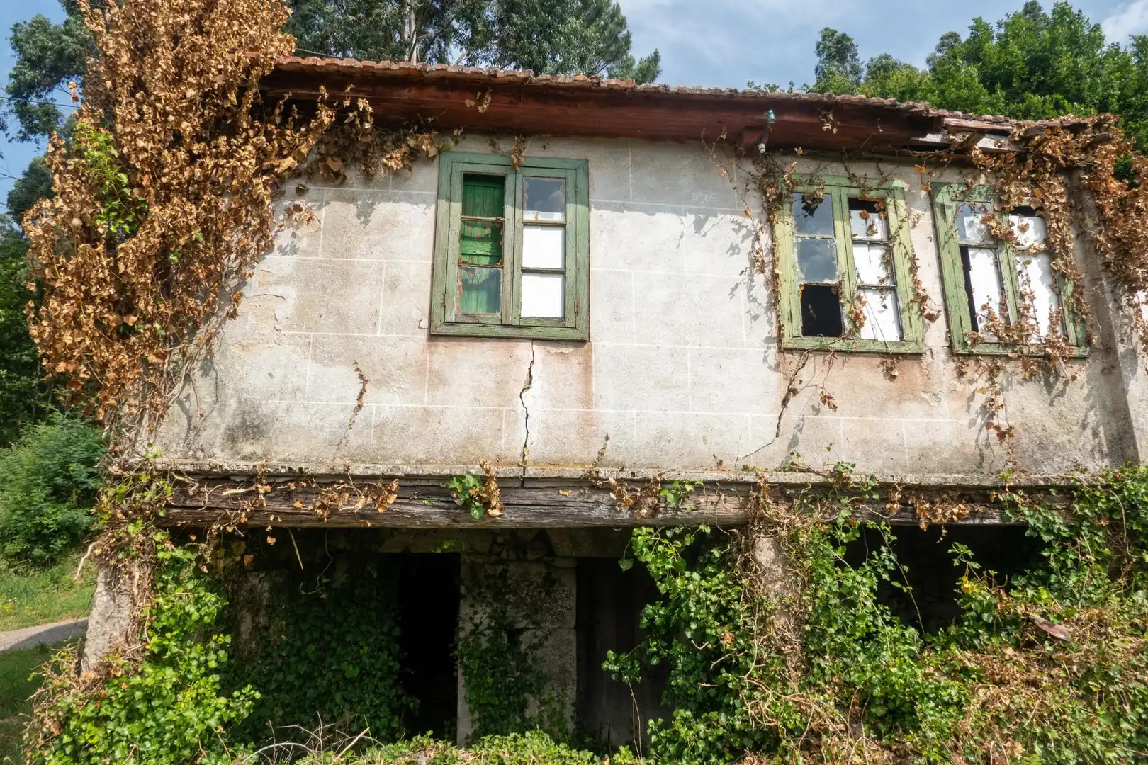 Vista exterior de Finca rústica en venda en Arbo amb Jardí privat
