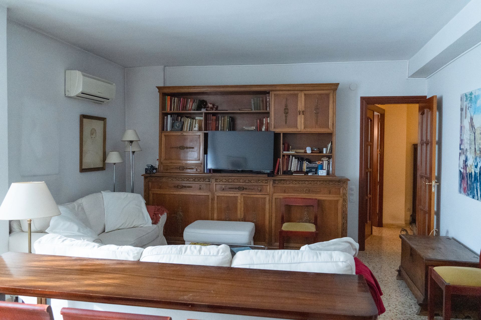 Living room of Flat for sale in  Lleida Capital  with Air Conditioner, Heating and Furnished