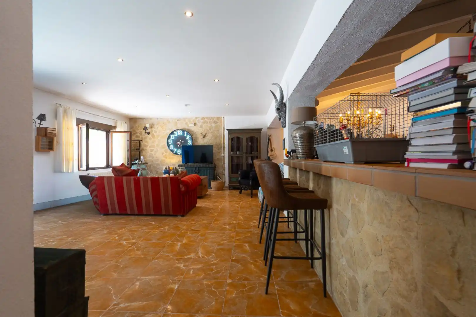 Sala de estar de Casa o chalet en venta en Castell de Castells con Aire acondicionado, Calefacción y Jardín privado